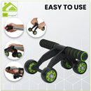 Manogyam 4 Wheel Ab Roller - Fitness Equipment for Core Workout 
