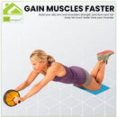 Manogyam Double Wheel Ab Roller - Fitness Equipment for Core Strengthening and Abdominal Workouts