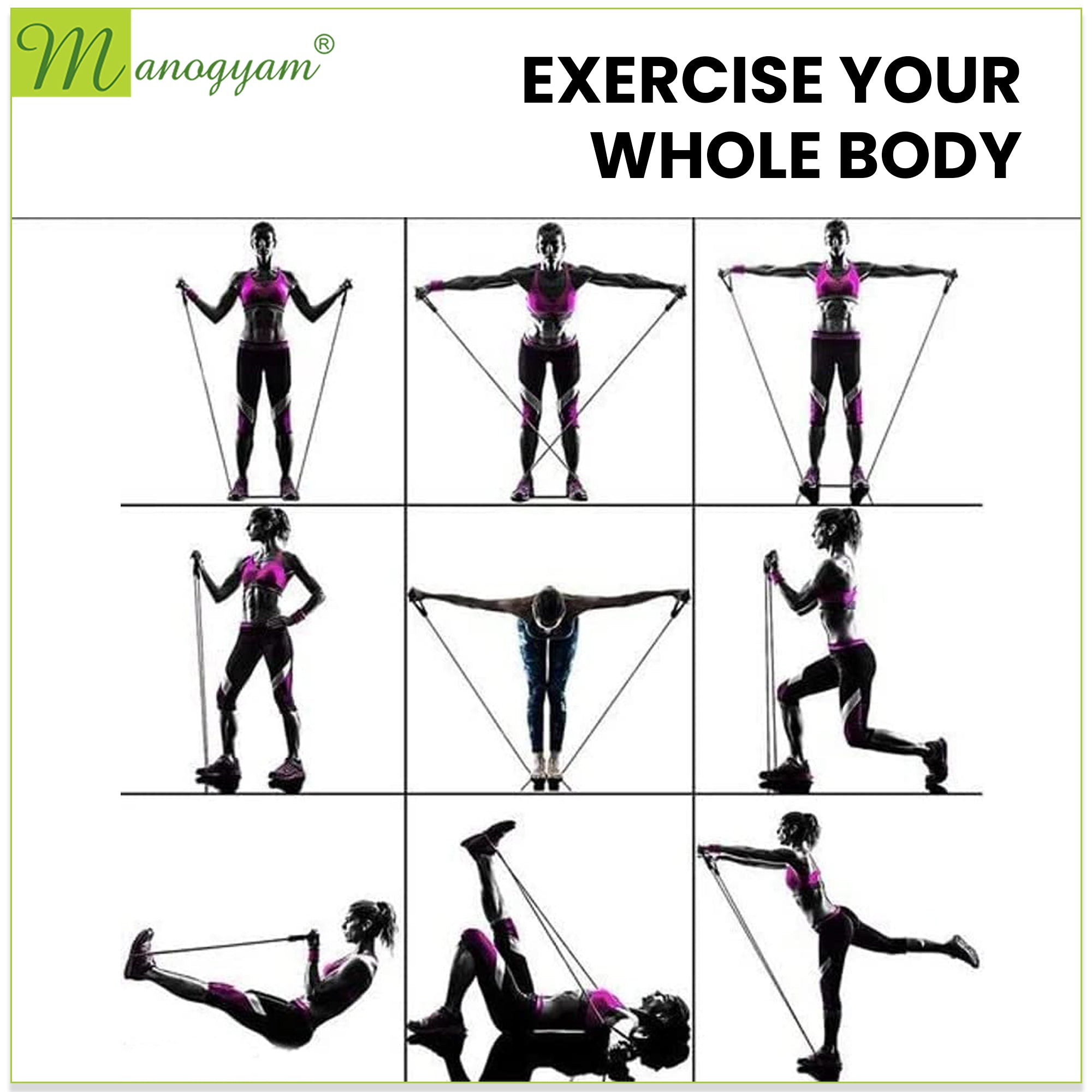 Manogyam Core Sculptor Combo: Adjustable Tummy Trimmer & Double Toning Tube