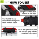 Manogyam BikePro: Advanced Front and Back Indicator Lights for Bicycles