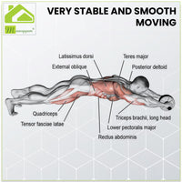 Manogyam Double Wheel Ab Roller - Fitness Equipment for Core Strengthening and Abdominal Workouts