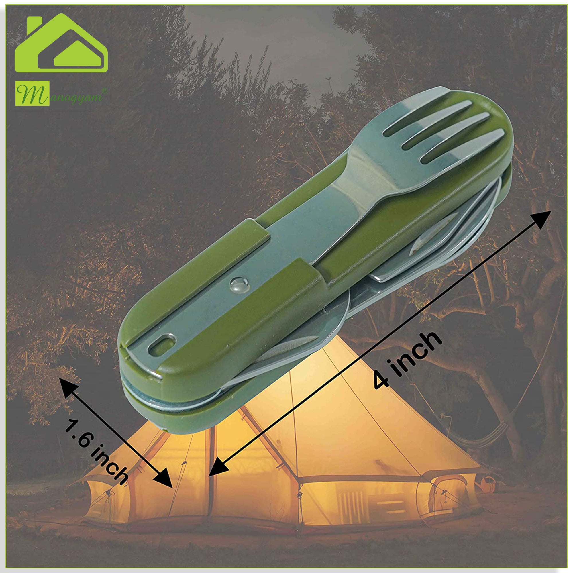Manogyam Camping Tool | Stainless Steel Kitchen Utensil Kit