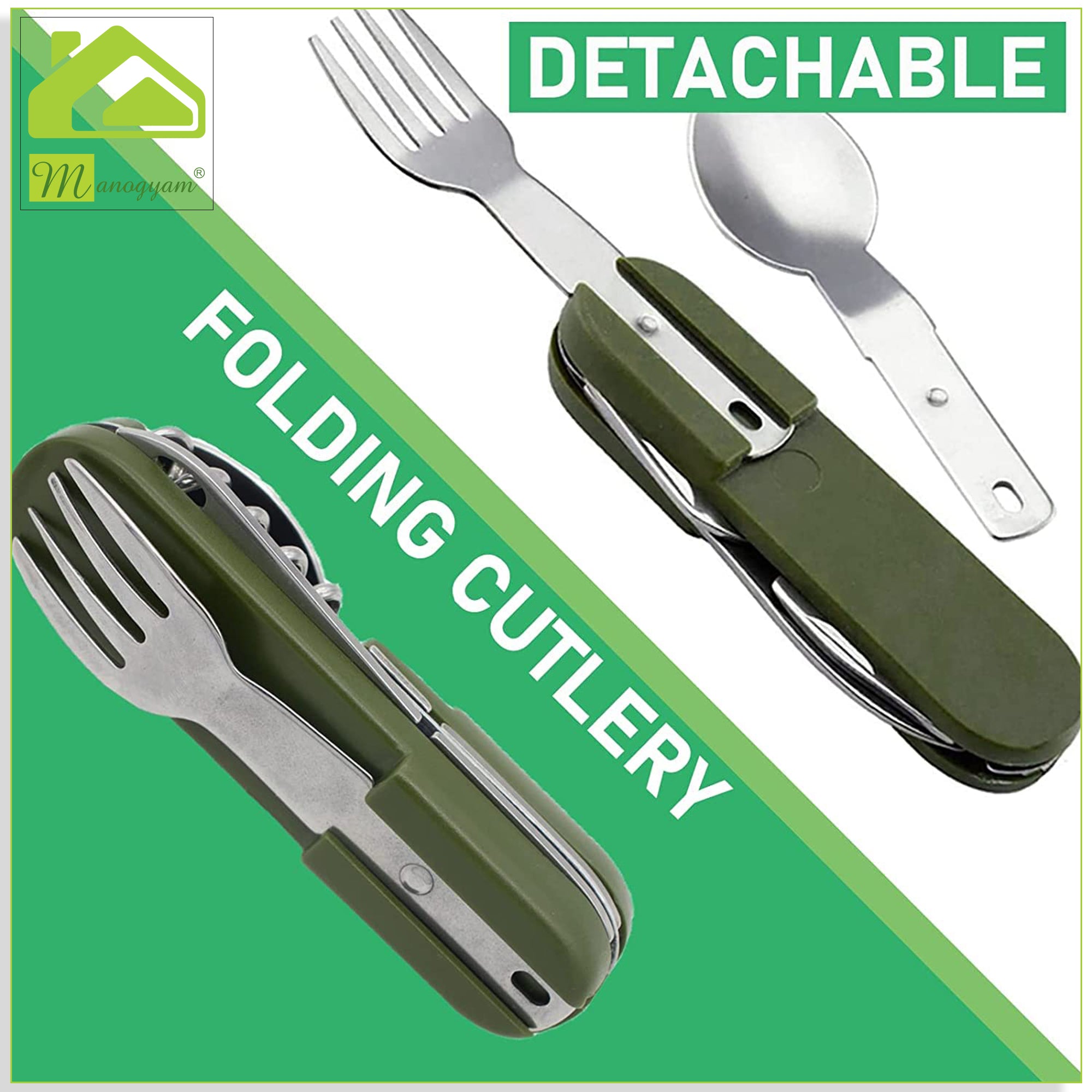 Manogyam Camping Tool | Stainless Steel Kitchen Utensil Kit