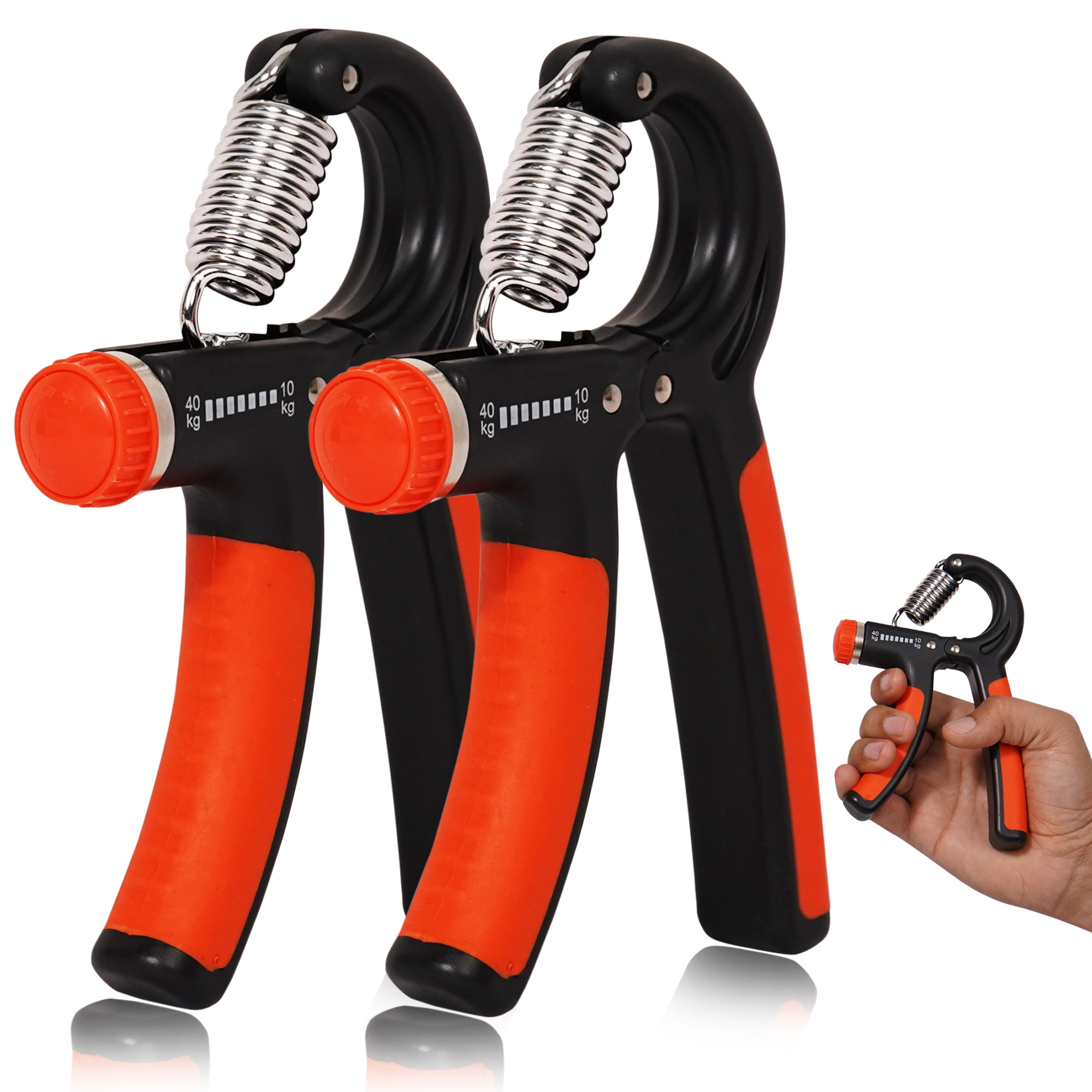 Manogyam Adjustable Hand Gripper 10-40 KG - Dynamic Duo Pack