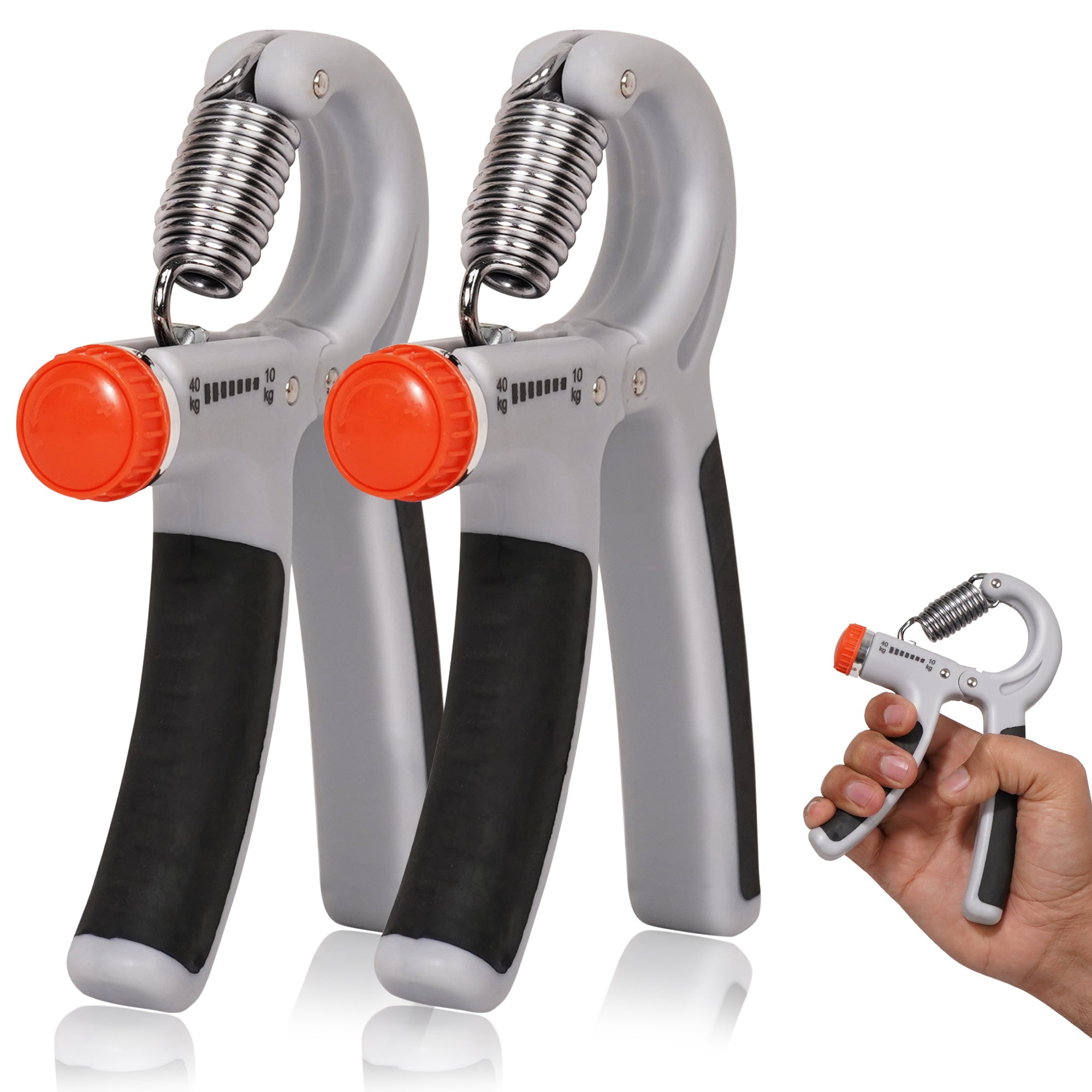 Manogyam Adjustable Hand Gripper 10-40 KG - Dynamic Duo Pack
