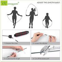 Manogyam Dynamic Duo Fitness Combo: Speedy Skipping Rope & Toning Tube Set