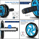 Manogyam Double Wheel Ab Exerciser with Knee Pad – Strengthen Your Core and Abs with Our Premium Fitness Equipment – Buy Online in India