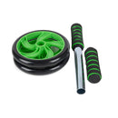 Manogyam Double Wheel Ab Exerciser with Knee Pad – Strengthen Your Core and Abs with Our Premium Fitness Equipment – Buy Online in India