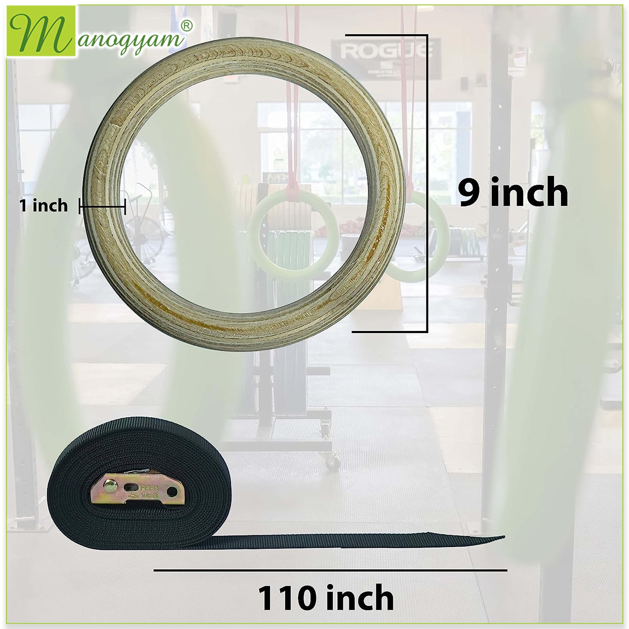 Gymnastic Roman Rings - Best Quality & Affordable Wood Rings for Exercise