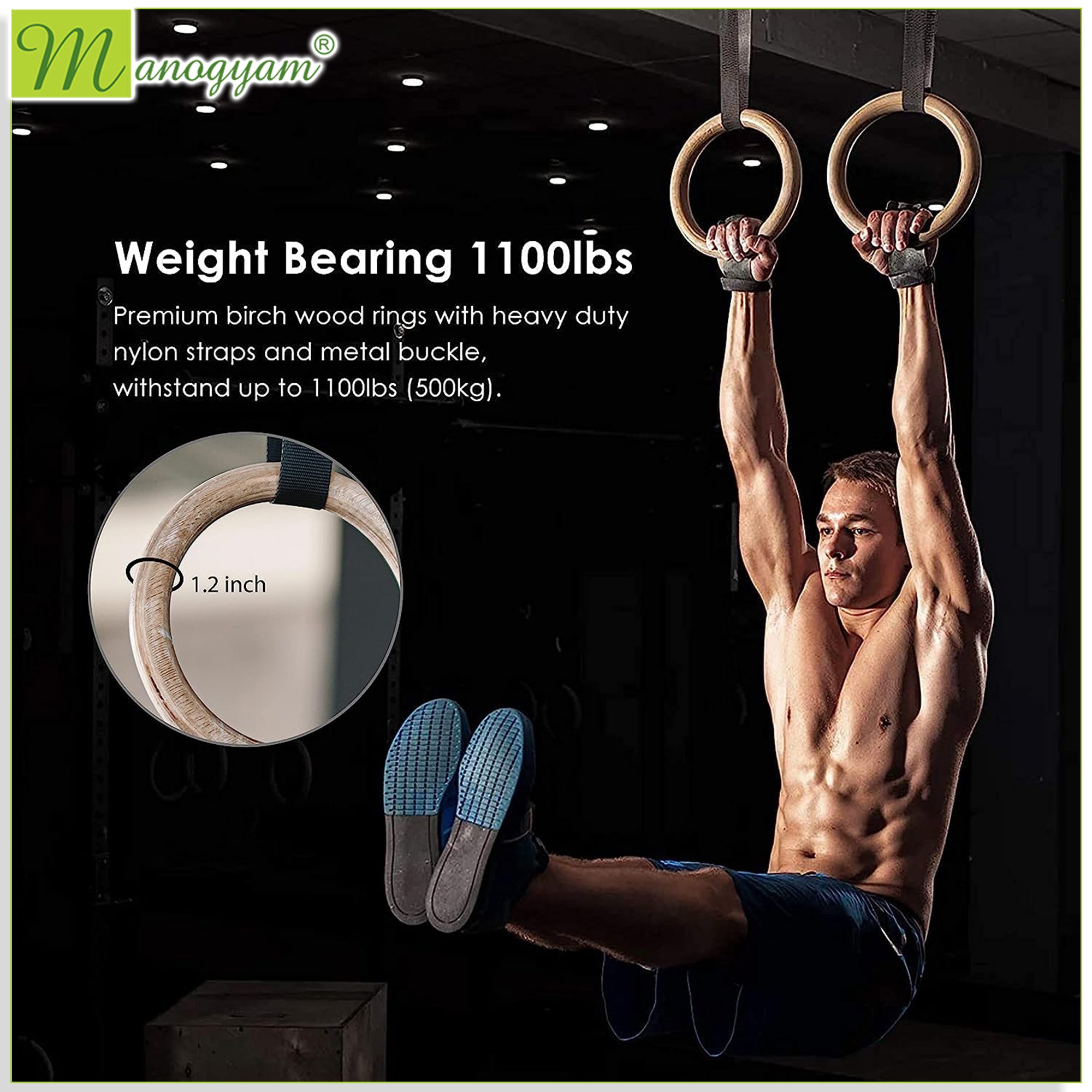Gymnastic Roman Rings - Best Quality & Affordable Wood Rings for Exercise