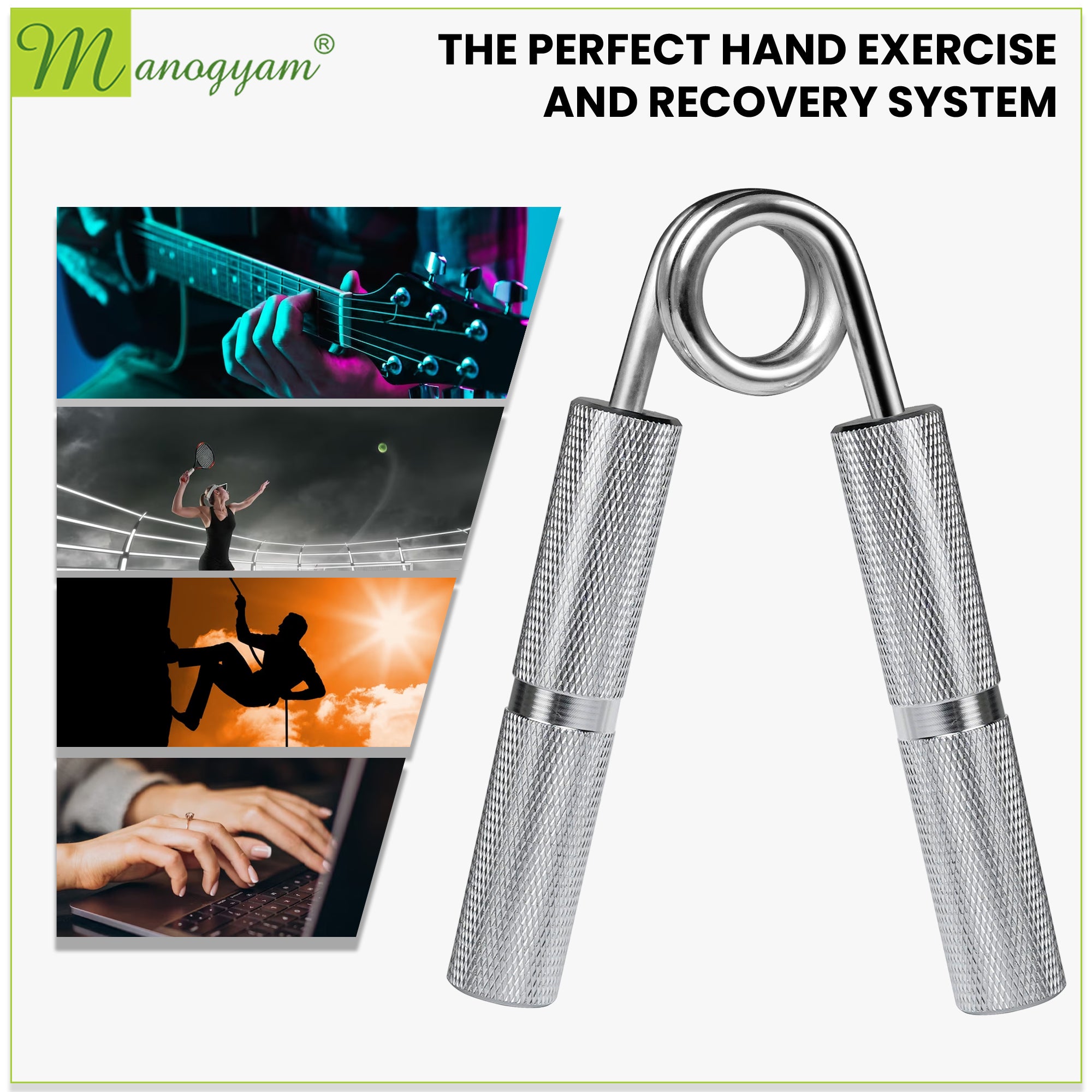 Manogyam Heavy-Duty Metal Hand Gripper
