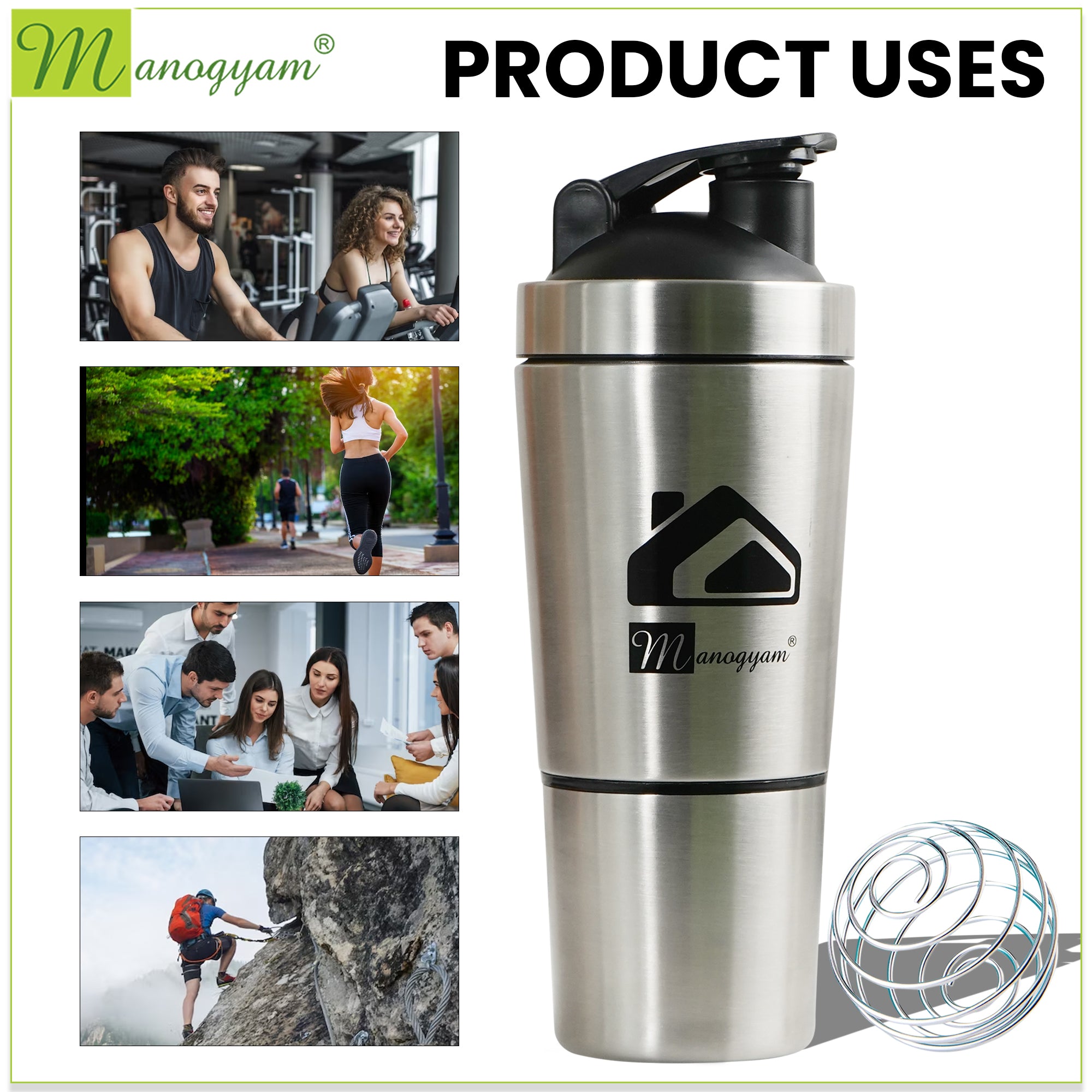 Stainless Steel All-Purpose Bottle & Shaker: Durability and Versatility 6.5 L